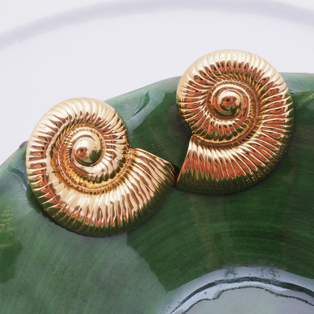BOULES D'OREILLES SANTA MARINA - COQUILLAGES ESCARGOTS