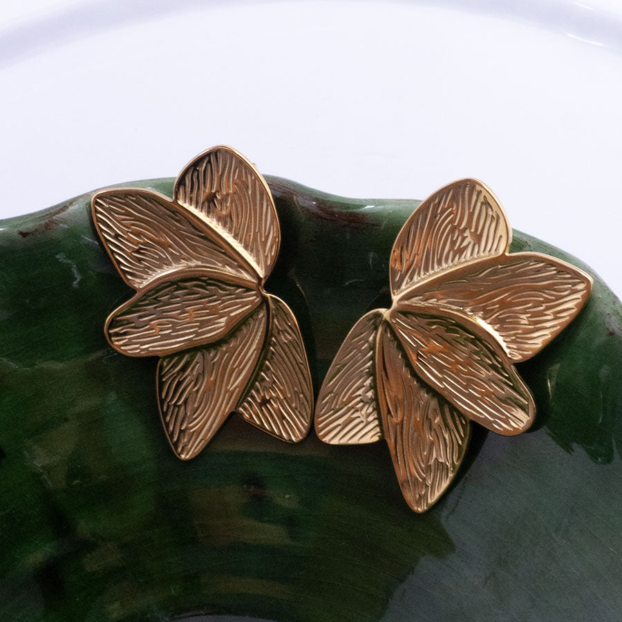 BOUCLES D'OREILLES CANDAS - LOTUS DORÉ
