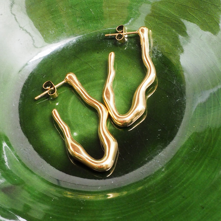 BOUCLES D'OREILLES PONGA - BOUCLES ONDULEES