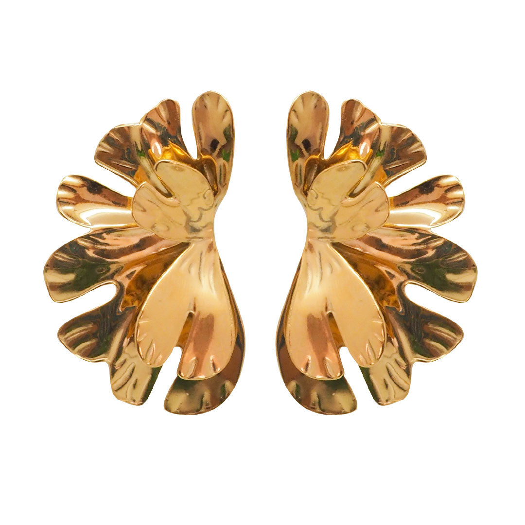 BOUCLES D'OREILLES MARIPOSA - FEUILLES STYLISÉES