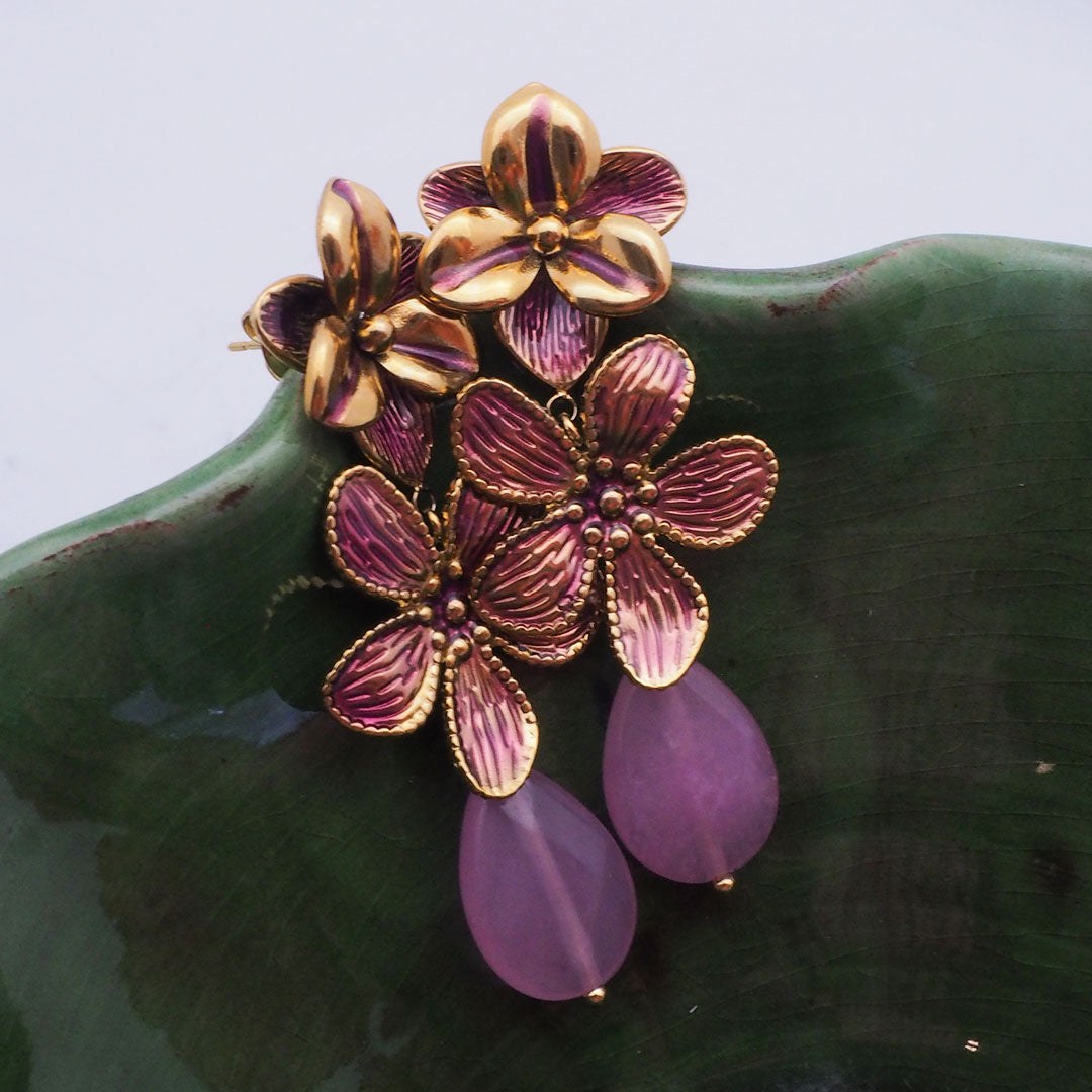 BOUCLES D'OREILLES LAS ISLAS CÍES - FLEURS EMAILLEES