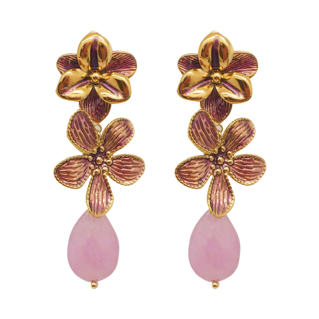 BOUCLES D'OREILLES LAS ISLAS CÍES - FLEURS EMAILLEES
