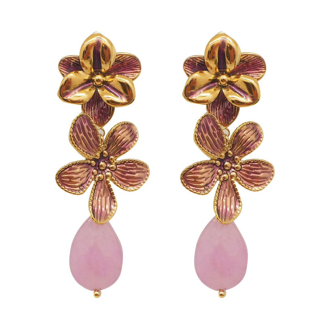 BOUCLES D'OREILLES LAS ISLAS CÍES - FLEURS EMAILLEES