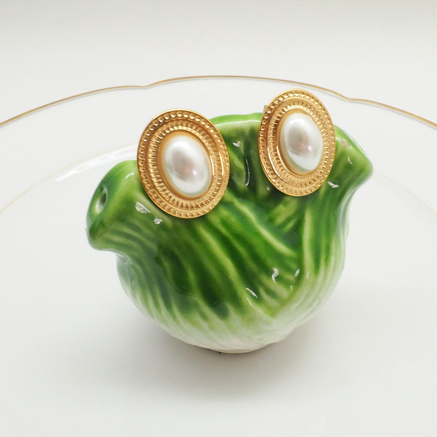 BOUCLES D'OREILLES LAGOS - PERLES CLASSIQUES