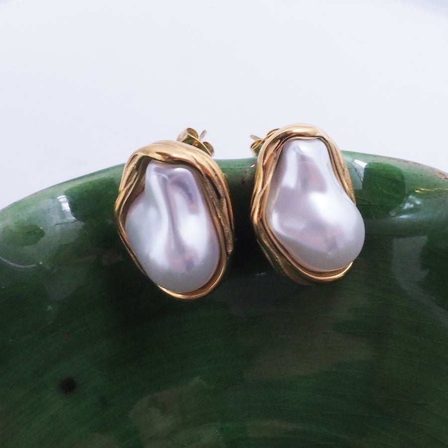 BOUCLES D'OREILLES FOLGERAS - PERLES ORGANIQUES