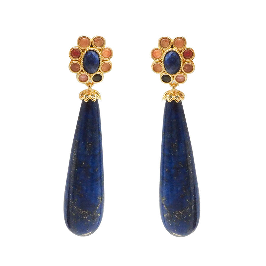 BOUCLES D'OREILLES OVIEDO - PIERRES BLEUES