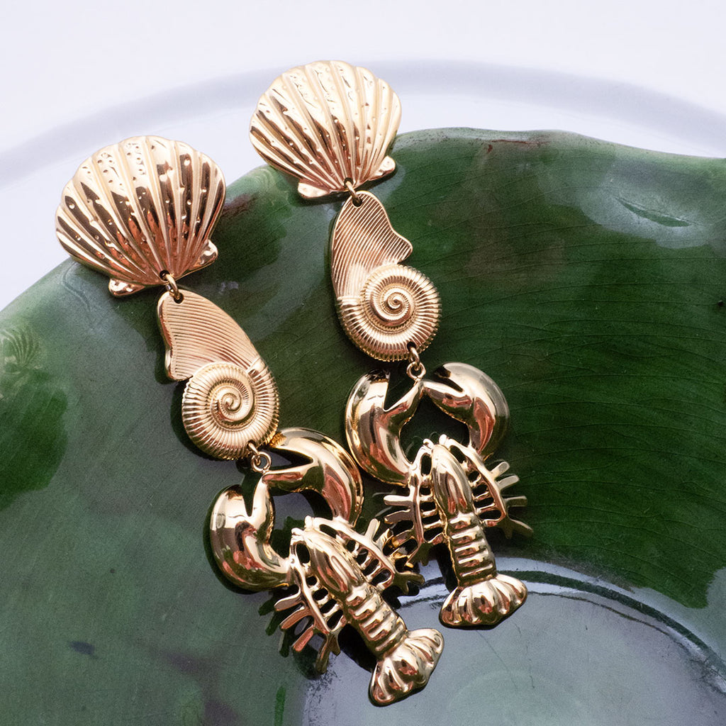 BOUCLES D'OREILLES MUROS - COQUILLAGES ET HOMARDS
