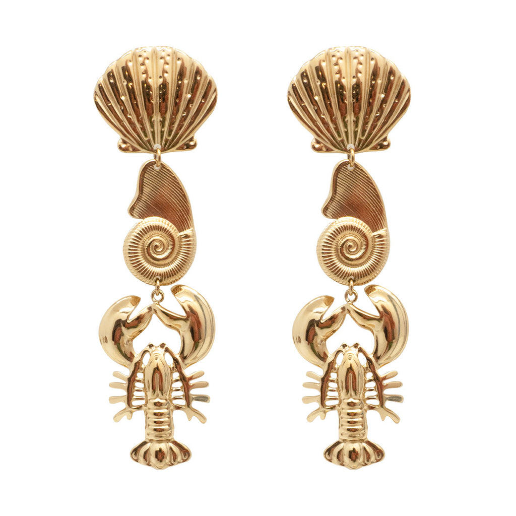 BOUCLES D'OREILLES MUROS - COQUILLAGES ET HOMARDS