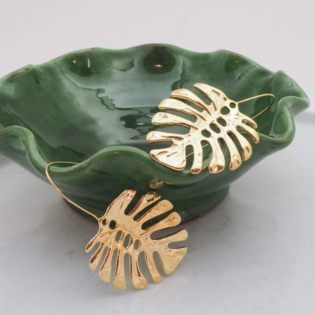 BOUCLES D'OREILLES RIBADEO - MONSTERA DELICIOSA