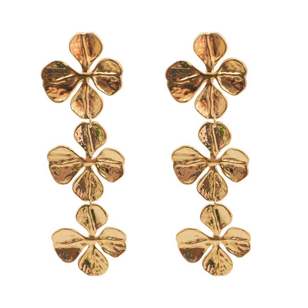 BOUCLES D'OREILLES SANTA CATALINA - TREFLES A QUATRE FEUILLES