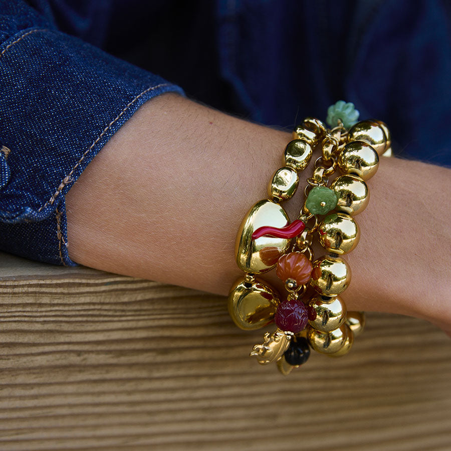 BRACELET MILDON - CHARMS SUR CHAÎNE ÉPAISSE
