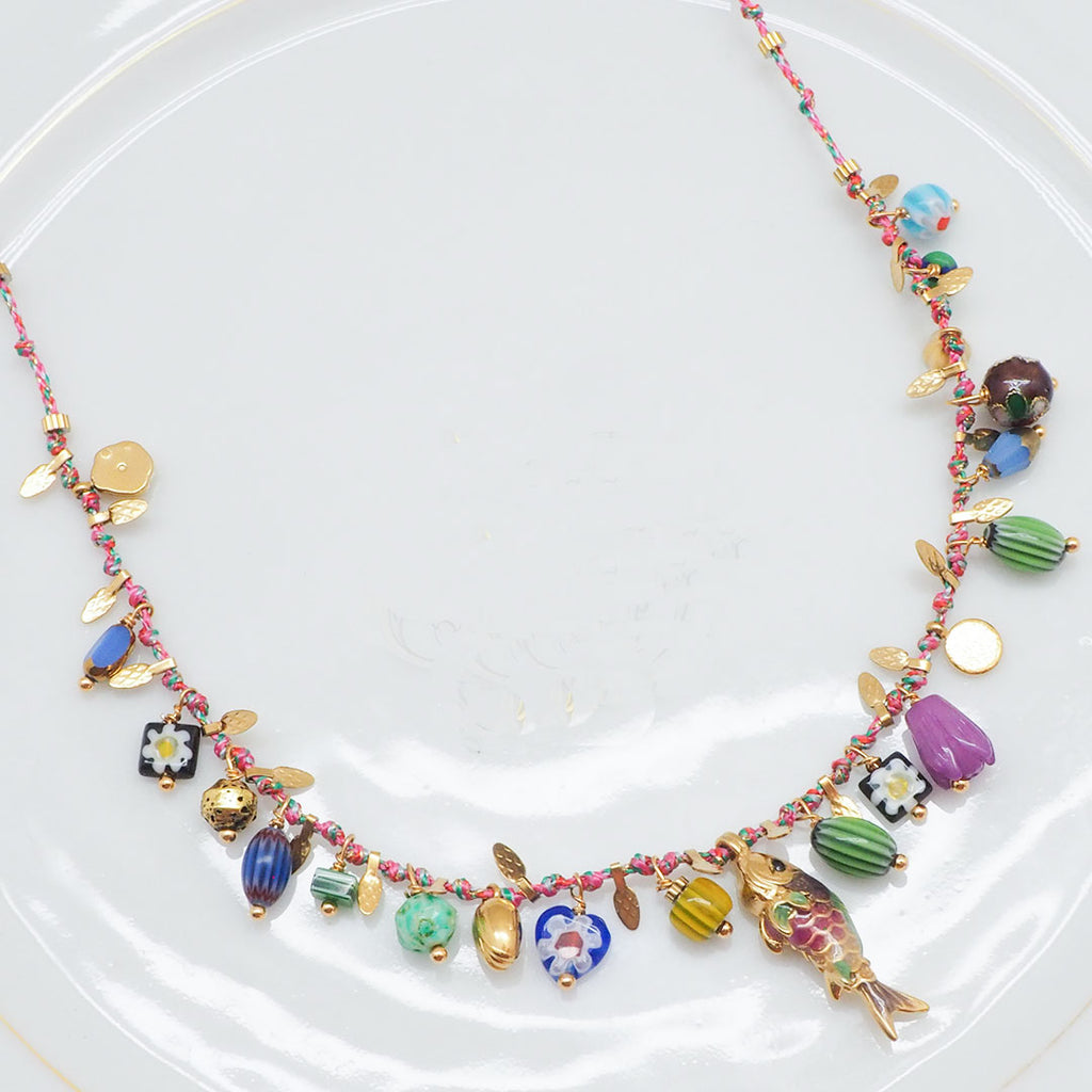 COLLIER PLAYA DE RODAS - CORDON CHARMS AQUATIQUES