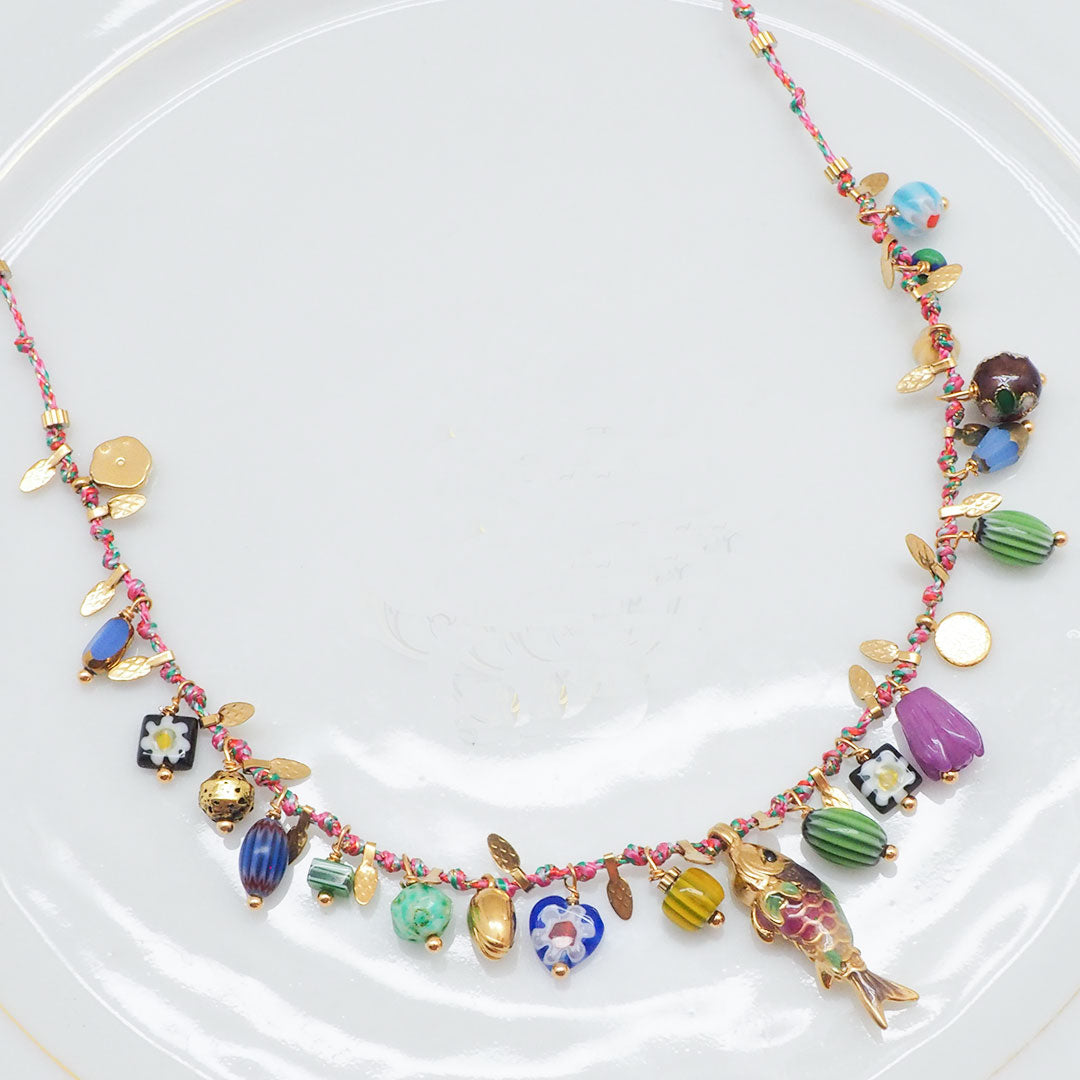 COLLIER PLAYA DE RODAS - CORDON CHARMS AQUATIQUES