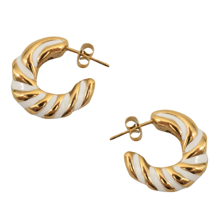 BOUCLES D'OREILLES VALDES - CRÉOLES RAYÉES