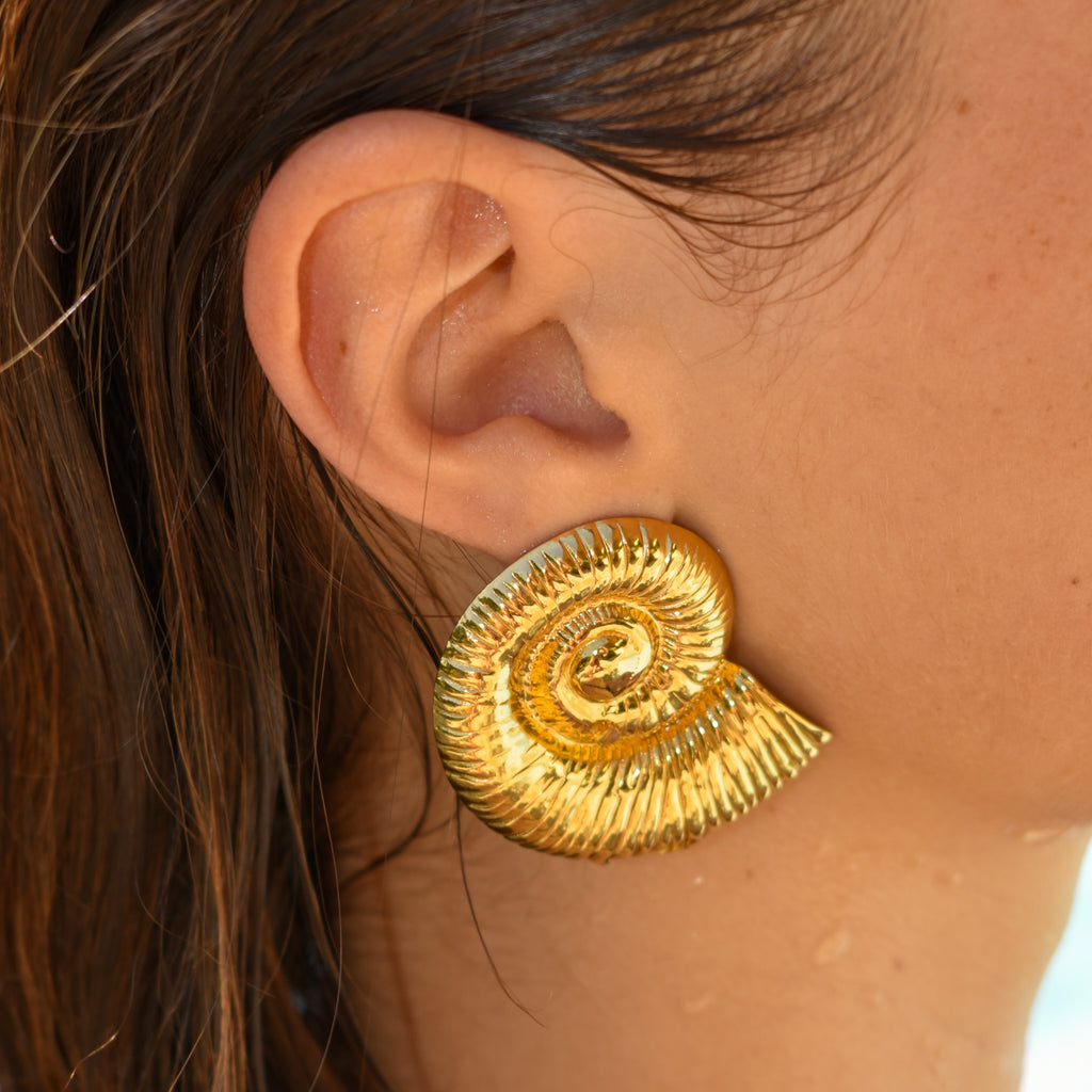 BOULES D'OREILLES SANTA MARINA - COQUILLAGES ESCARGOTS