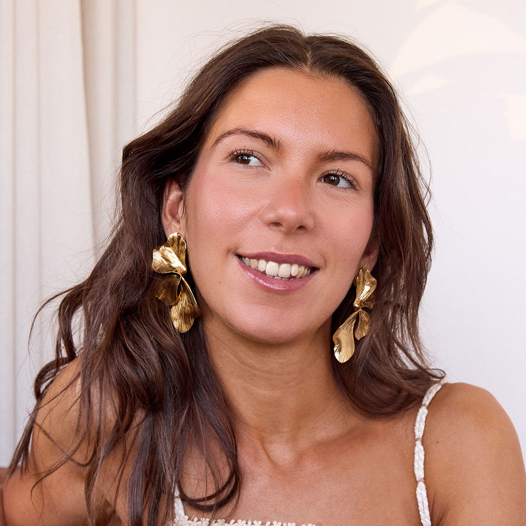 BOUCLES D'OREILLES FERROL - FLEURS SYMETRIQUES