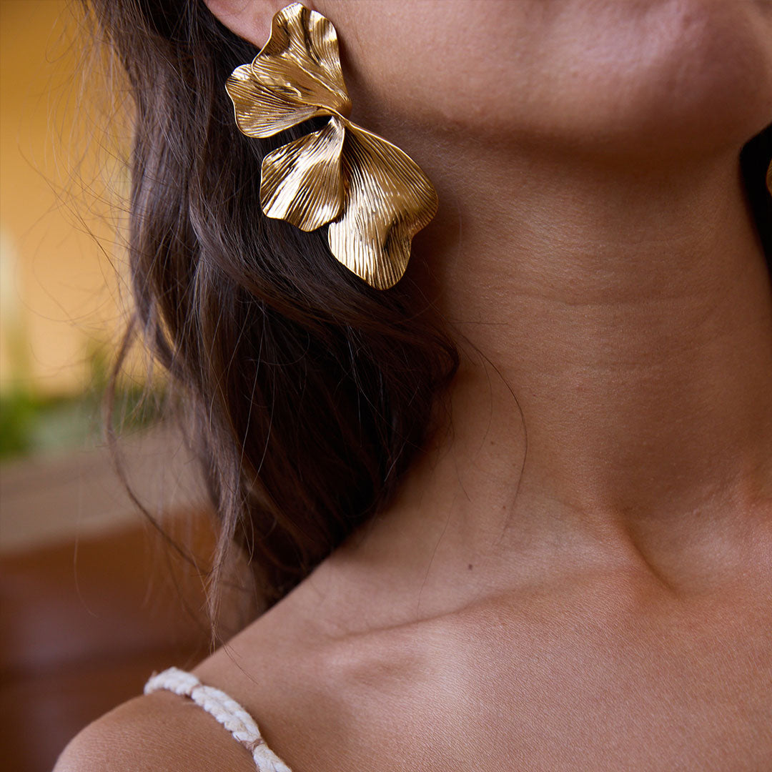 BOUCLES D'OREILLES FERROL - FLEURS SYMETRIQUES