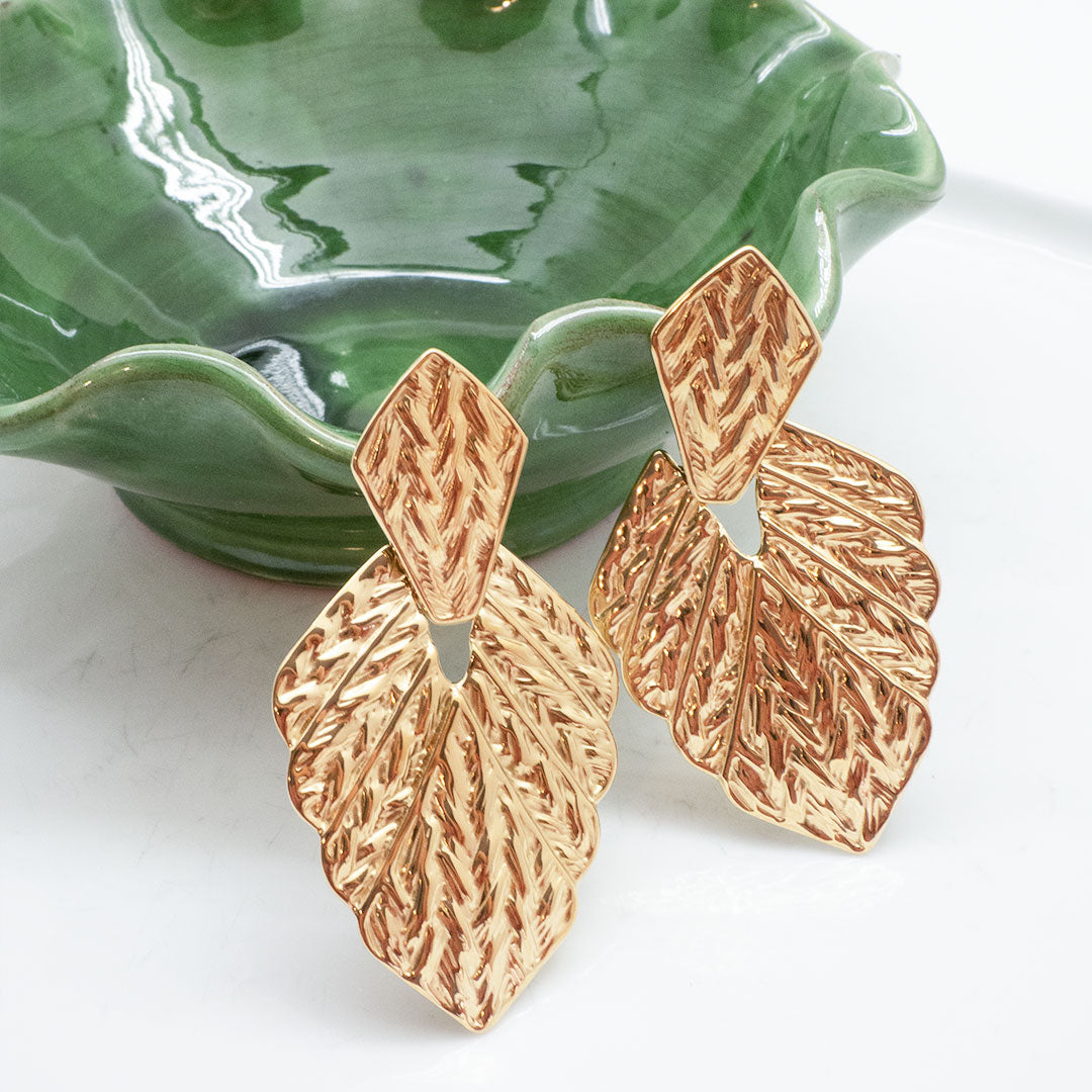 BOUCLES D'OREILLES LAS CATEDRALES - ARTICULÉES EFFET VEGETAL