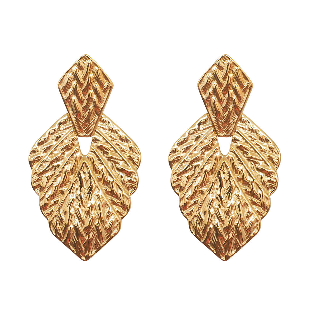 BOUCLES D'OREILLES LAS CATEDRALES - ARTICULÉES EFFET VEGETAL