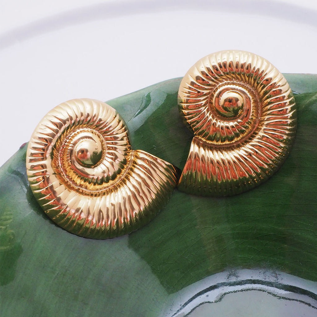 BOULES D'OREILLES SANTA MARINA - COQUILLAGES ESCARGOTS