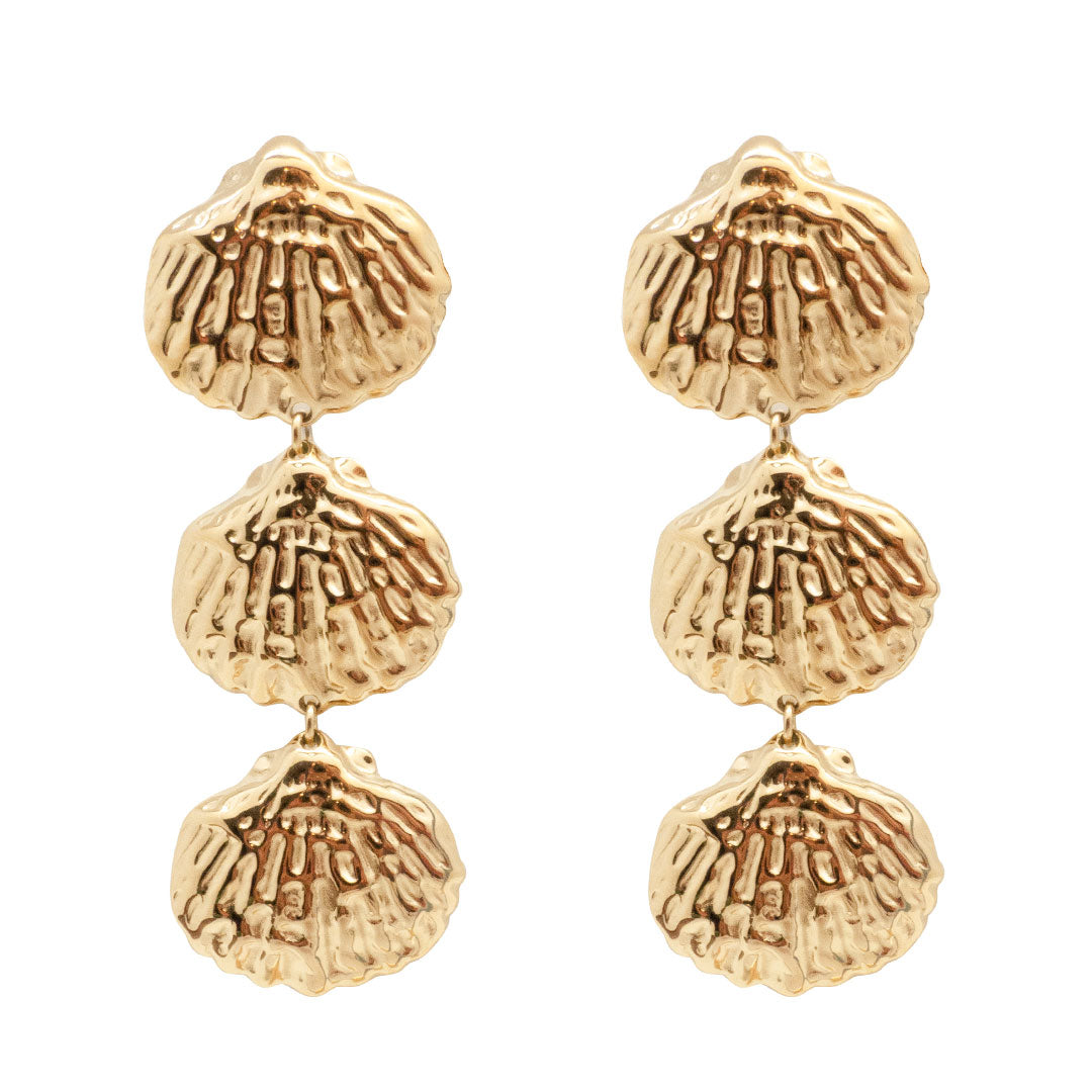 BOUCLES D'OREILLES SANTIAGO - TRILOGIES DE COQUILLAGES